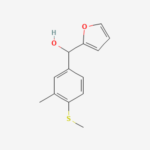 molecular formula C13H14O2S B11774972 Furan-2-yl(3-methyl-4-(methylthio)phenyl)methanol 