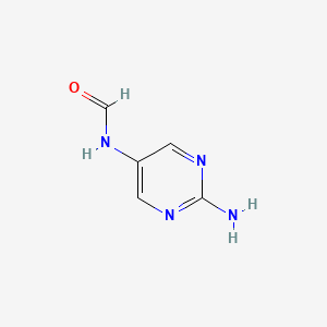 molecular formula C5H6N4O B11775047 N-(2-Aminopyrimidin-5-yl)formamide 