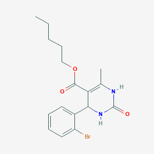 molecular formula C17H21BrN2O3 B11775124 Pentyl 4-(2-bromophenyl)-6-methyl-2-oxo-1,2,3,4-tetrahydropyrimidine-5-carboxylate 