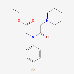 molecular formula C17H23BrN2O3 B11775173 Ethyl 2-(N-(4-bromophenyl)-2-(piperidin-1-yl)acetamido)acetate 