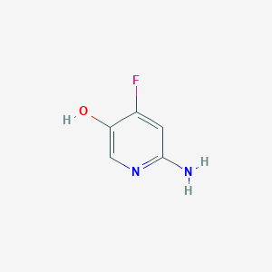 molecular formula C5H5FN2O B11775212 6-Amino-4-fluoropyridin-3-ol 