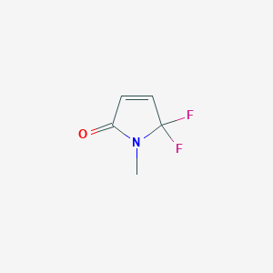 molecular formula C5H5F2NO B11775236 5,5-Difluoro-1-methyl-1H-pyrrol-2(5H)-one CAS No. 363152-96-9