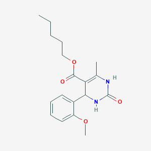 molecular formula C18H24N2O4 B11775277 Pentyl 4-(2-methoxyphenyl)-6-methyl-2-oxo-1,2,3,4-tetrahydropyrimidine-5-carboxylate 
