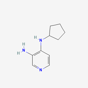 molecular formula C10H15N3 B11775322 N4-Cyclopentylpyridine-3,4-diamine 
