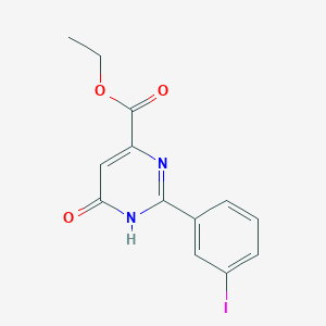 molecular formula C13H11IN2O3 B11775364 Ethyl 6-hydroxy-2-(3-iodophenyl)pyrimidine-4-carboxylate 
