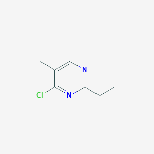 molecular formula C7H9ClN2 B11775380 4-Chloro-2-ethyl-5-methylpyrimidine 