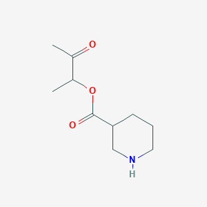 molecular formula C10H17NO3 B11775404 3-Oxobutan-2-yl piperidine-3-carboxylate 
