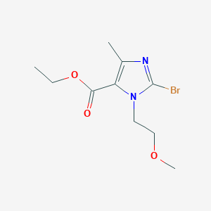 molecular formula C10H15BrN2O3 B11775410 Ethyl 2-bromo-1-(2-methoxyethyl)-4-methyl-1h-imidazole-5-carboxylate 