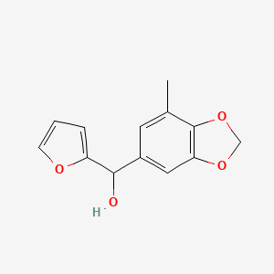 molecular formula C13H12O4 B11775441 Furan-2-yl(7-methylbenzo[d][1,3]dioxol-5-yl)methanol 