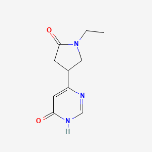 molecular formula C10H13N3O2 B11775461 1-Ethyl-4-(6-hydroxypyrimidin-4-yl)pyrrolidin-2-one 