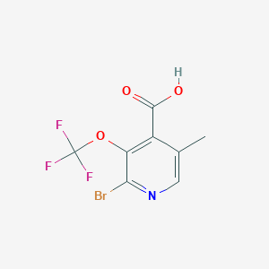 molecular formula C8H5BrF3NO3 B11775526 2-Bromo-5-methyl-3-(trifluoromethoxy)isonicotinic acid 