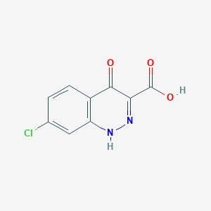 molecular formula C9H5ClN2O3 B11775546 7-Chloro-4-oxo-1,4-dihydrocinnoline-3-carboxylic acid 