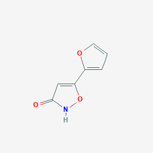 molecular formula C7H5NO3 B11775693 5-(Furan-2-yl)isoxazol-3(2H)-one 