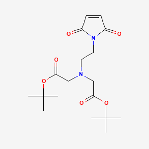 molecular formula C18H28N2O6 B11775761 Di-tert-butyl 2,2'-((2-(2,5-dioxo-2,5-dihydro-1H-pyrrol-1-yl)ethyl)azanediyl)diacetate 