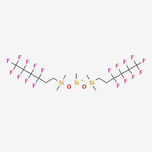 molecular formula C17H24F18O2Si3 B1177577 1,1,3,5,5-Pentamethyl-1,5-bis(3,3,4,4,5,5,6,6,6-nonafluorohexyl)trisiloxane CAS No. 147986-73-0