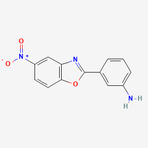 molecular formula C13H9N3O3 B11775824 3-(5-Nitrobenzo[d]oxazol-2-yl)aniline 