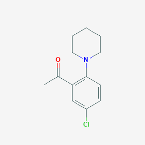 molecular formula C13H16ClNO B11775834 5'-Chloro-2'-(1-piperidyl)acetophenone 