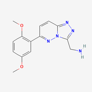 molecular formula C14H15N5O2 B11775986 (6-(2,5-Dimethoxyphenyl)-[1,2,4]triazolo[4,3-b]pyridazin-3-yl)methanamine 