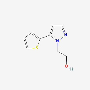 molecular formula C9H10N2OS B11775993 2-(5-(Thiophen-2-yl)-1H-pyrazol-1-yl)ethanol 