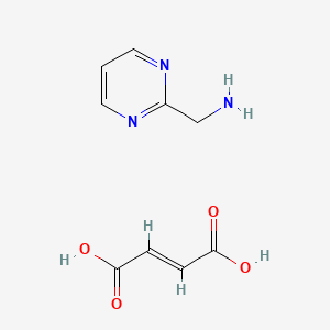 molecular formula C9H11N3O4 B11776004 Pyrimidin-2-ylmethanamine fumarate 