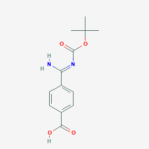 molecular formula C13H16N2O4 B117761 4-(Boc-amidino)-benzoic acid CAS No. 153074-91-0