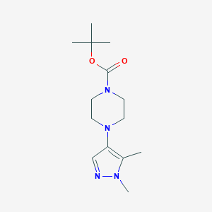 molecular formula C14H24N4O2 B11776130 tert-Butyl 4-(1,5-dimethyl-1H-pyrazol-4-yl)piperazine-1-carboxylate 