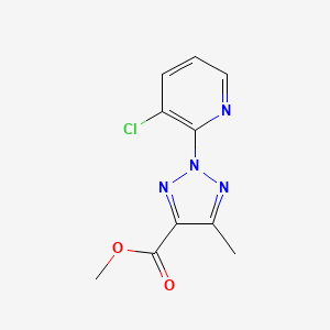 molecular formula C10H9ClN4O2 B11776255 Methyl 2-(3-chloropyridin-2-yl)-5-methyl-2H-1,2,3-triazole-4-carboxylate 