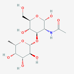 molecular formula C14H25NO10 B11776256 Fuc(b1-3)a-GlcNAc 