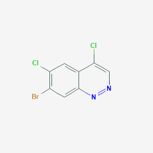 molecular formula C8H3BrCl2N2 B11776269 7-Bromo-4,6-dichlorocinnoline 