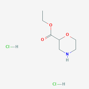 molecular formula C7H15Cl2NO3 B11776391 Ethyl morpholine-2-carboxylate dihydrochloride 