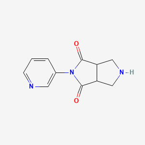 molecular formula C11H11N3O2 B11776440 2-(Pyridin-3-yl)tetrahydropyrrolo[3,4-c]pyrrole-1,3(2H,3aH)-dione 