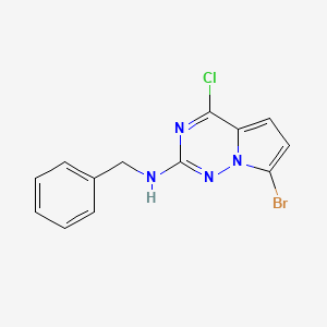 molecular formula C13H10BrClN4 B11776498 N-Benzyl-7-bromo-4-chloropyrrolo[2,1-f][1,2,4]triazin-2-amine 