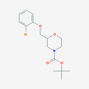 molecular formula C16H22BrNO4 B11776533 tert-Butyl 2-((2-bromophenoxy)methyl)morpholine-4-carboxylate 