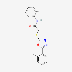 molecular formula C18H17N3O2S B11776565 N-(o-Tolyl)-2-((5-(o-tolyl)-1,3,4-oxadiazol-2-yl)thio)acetamide 