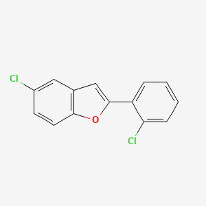 molecular formula C14H8Cl2O B11776571 5-Chloro-2-(2-chlorophenyl)benzofuran 