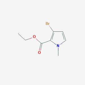 molecular formula C8H10BrNO2 B11776619 Ethyl 3-bromo-1-methyl-1H-pyrrole-2-carboxylate 