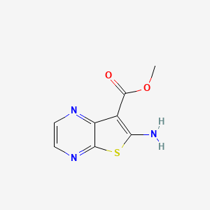molecular formula C8H7N3O2S B11776637 Methyl 6-aminothieno[2,3-b]pyrazine-7-carboxylate 