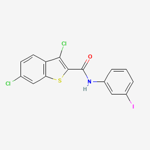 molecular formula C15H8Cl2INOS B11776670 3,6-Dichloro-N-(3-iodophenyl)benzo[b]thiophene-2-carboxamide 