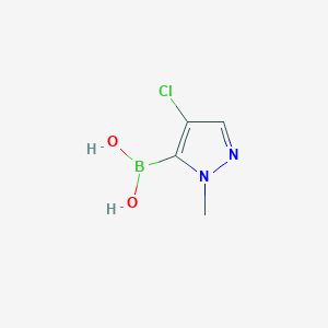 molecular formula C4H6BClN2O2 B11776675 (4-Chloro-1-methyl-1H-pyrazol-5-YL)boronic acid 