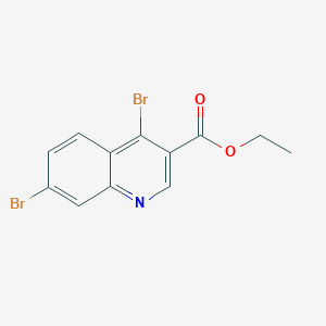 molecular formula C12H9Br2NO2 B11776685 Ethyl 4,7-dibromoquinoline-3-carboxylate 