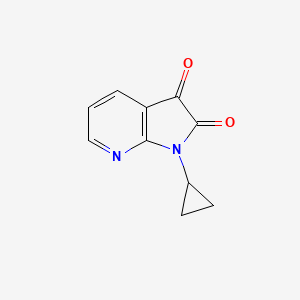 molecular formula C10H8N2O2 B11776705 1-Cyclopropyl-1H-pyrrolo[2,3-b]pyridine-2,3-dione 