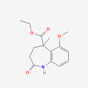 molecular formula C15H19NO4 B11776808 Ethyl 6-methoxy-5-methyl-2-oxo-2,3,4,5-tetrahydro-1H-benzo[b]azepine-5-carboxylate 