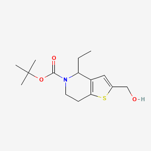 molecular formula C15H23NO3S B11776923 Ethyl5-Boc-4,5,6,7-tetrahydrothieno-[3,2-c]pyridine-2-methanol 