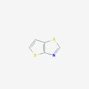 molecular formula C5H3NS2 B11776972 Thieno[2,3-d]thiazole CAS No. 1001204-92-7