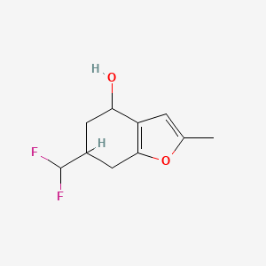 molecular formula C10H12F2O2 B11777099 6-(Difluoromethyl)-2-methyl-4,5,6,7-tetrahydrobenzofuran-4-ol 