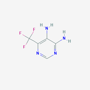 molecular formula C5H5F3N4 B11777214 6-(Trifluoromethyl)pyrimidine-4,5-diamine 