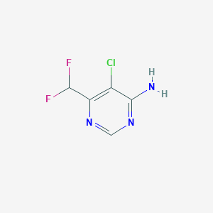 molecular formula C5H4ClF2N3 B11777236 5-Chloro-6-(difluoromethyl)pyrimidin-4-amine 