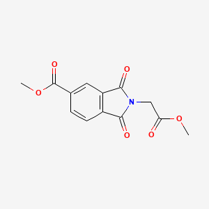 molecular formula C13H11NO6 B11777255 Methyl 2-(2-methoxy-2-oxoethyl)-1,3-dioxoisoindoline-5-carboxylate CAS No. 21695-35-2