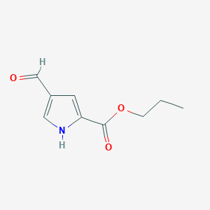 molecular formula C9H11NO3 B11777309 Propyl 4-formyl-1H-pyrrole-2-carboxylate 