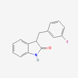 molecular formula C15H12FNO B11777435 3-(3-Fluorobenzyl)indolin-2-one 